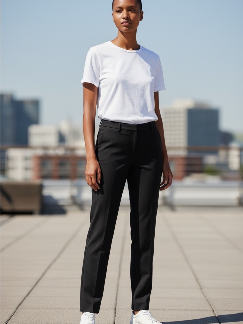 Nine West Black Slim Straight Trousers